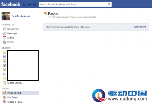 facebook pages feed
