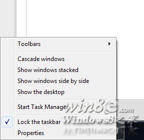 Windows 8“开始菜单” 轻轻右击即可出现Win8e.com 