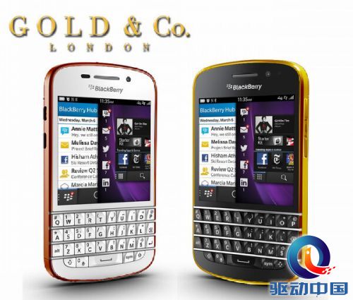 BlackBerry Q10 in Gold From Gold and Co. London BlackBerry Q10 in Gold From Gold and Co. London