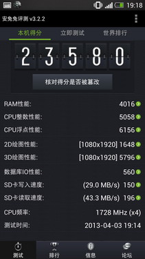 1.7GHz四核1080p大屏 HTC One深度评测 