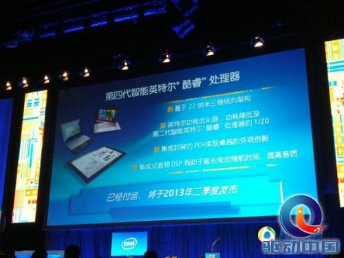 英特尔宣布Haswell处理器将在第二季度发布