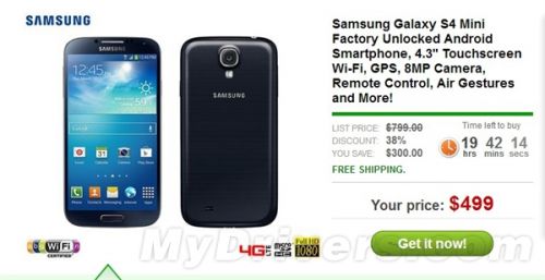 无锁版Galaxy S4 mini开卖 售价3067元