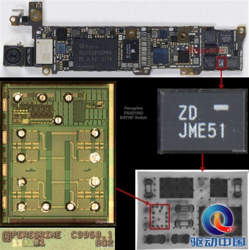 iPhone 5S拆解:北美、亚太版射频前端对比