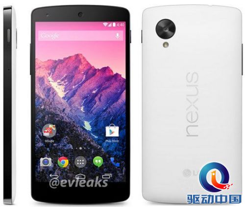 白色Nexus 5渲染图曝光 传11月1日发布