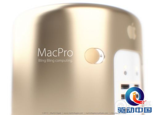 土豪金Mac Pro渲染图欣赏 配上金色键盘更显高端