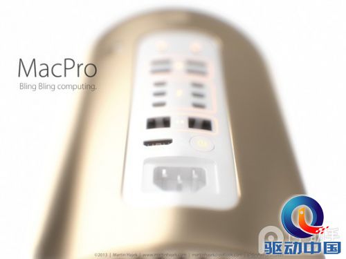 土豪金Mac Pro渲染图欣赏 配上金色键盘更显高端