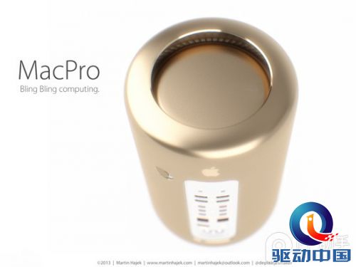 土豪金Mac Pro渲染图欣赏 配上金色键盘更显高端