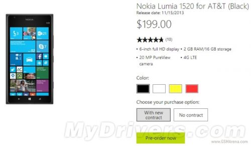 诺基亚Lumia1520只卖199!