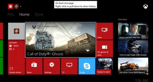 Xbox One细节大曝光、屏幕截图