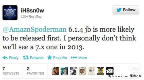 iOS 7完美越狱今年没戏了