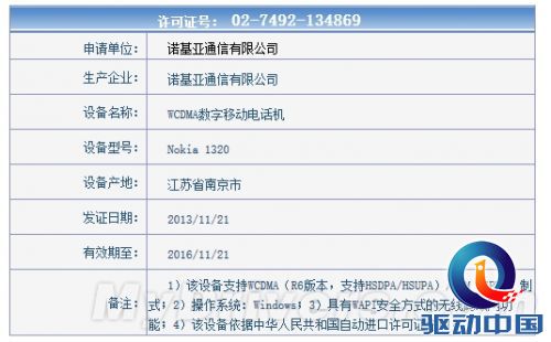 1520小弟：诺基亚6寸平价机Lumia 1320要来了
