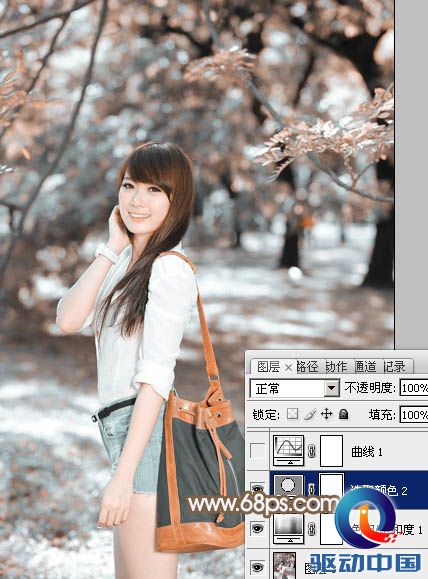 PS教程：Photoshop打造清新暖褐色美女图