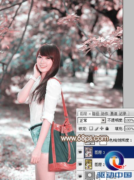 PS教程：Photoshop打造清新暖褐色美女图