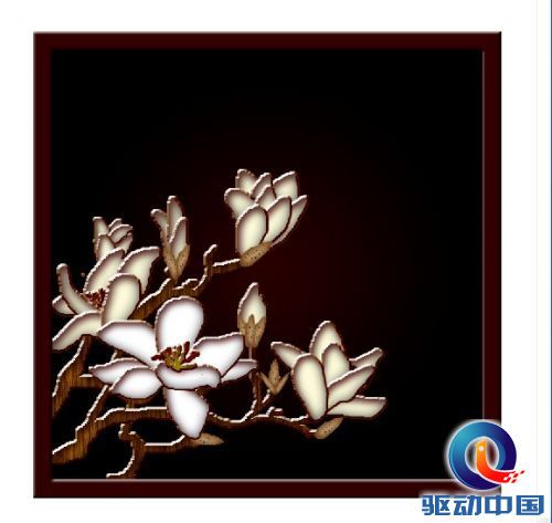 PhotoShop制作一幅古色古香的木雕花画效果教