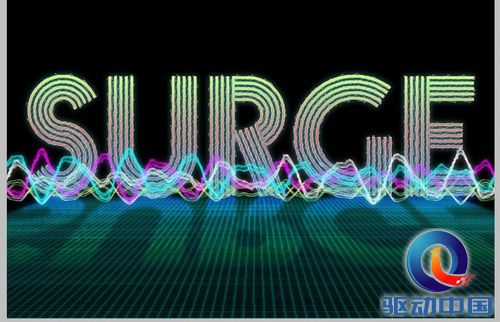 PS教程:Photoshop制作霓虹电波文字特效 PS教程:Photoshop制作霓虹电波文字特效