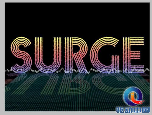 PS教程:Photoshop制作霓虹电波文字特效 PS教程:Photoshop制作霓虹电波文字特效