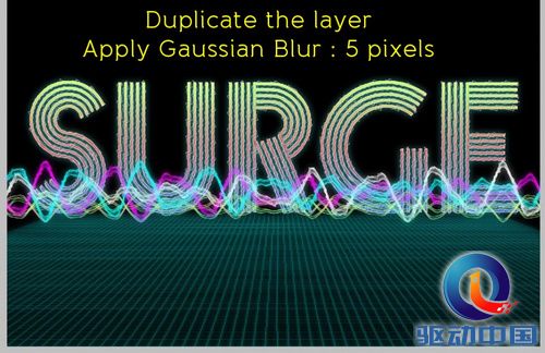 PS教程:Photoshop制作霓虹电波文字特效 PS教程:Photoshop制作霓虹电波文字特效