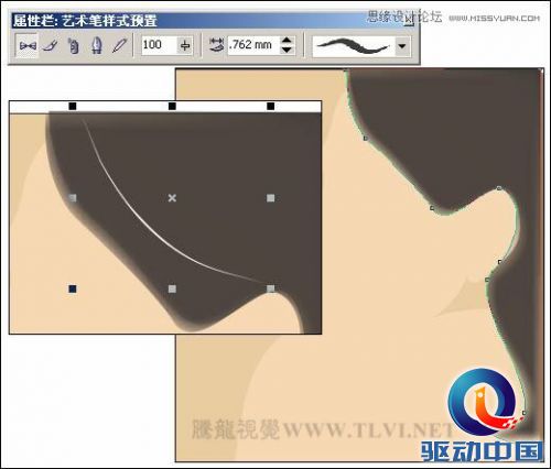 CorelDRAW绘制人物工笔画美女人物教程,PS教程,思缘教程网