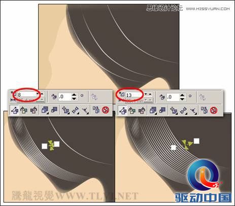 CorelDRAW绘制人物工笔画美女人物教程,PS教程,思缘教程网