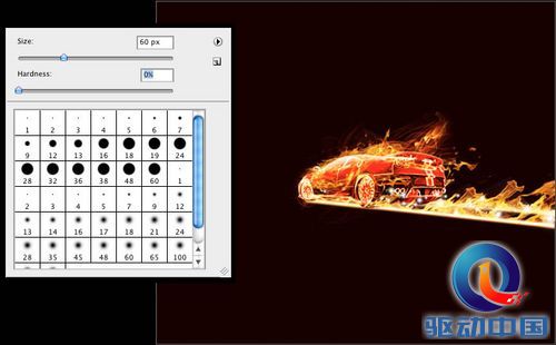 PS教程：Photoshop打造超酷飞驰烈火战车