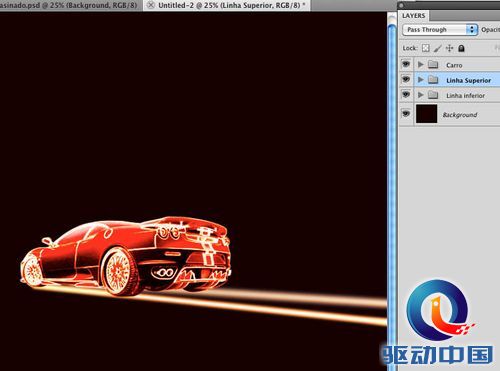 PS教程：Photoshop打造超酷飞驰烈火战车
