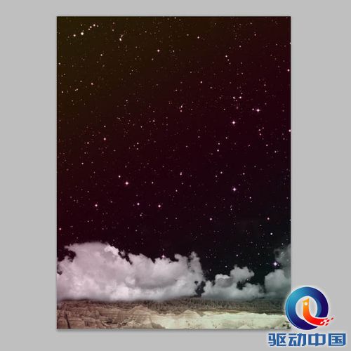 PS教程：Photoshop制作星空云海创意海报