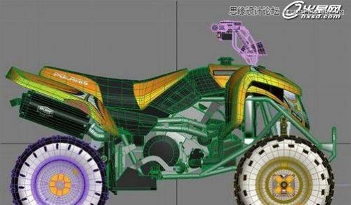 3ds Max制作四轮摩托车实例教程,PS教程,思缘教程网