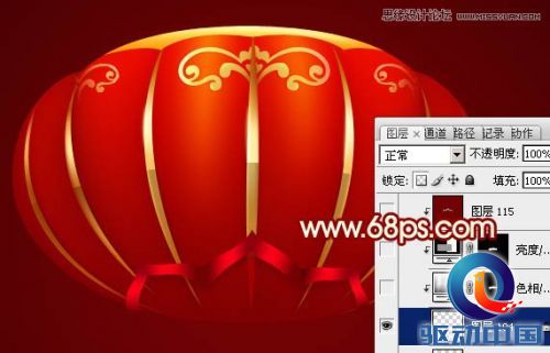 Photoshop制作春节喜庆的红灯笼教程,PS教程,思缘教程网