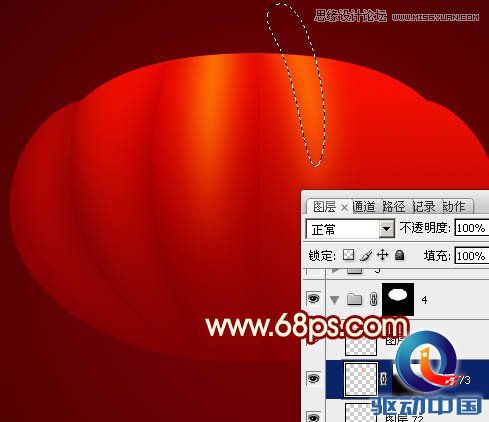 Photoshop制作春节喜庆的红灯笼教程,PS教程,思缘教程网