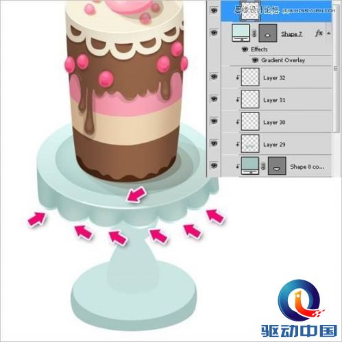 Photoshop绘制甜美精致的蛋糕教程,PS教程,思缘教程网