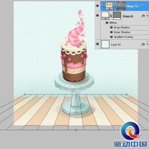 Photoshop绘制甜美精致的蛋糕教程,PS教程,思缘教程网