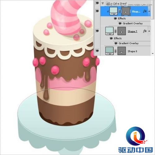 Photoshop绘制甜美精致的蛋糕教程,PS教程,思缘教程网
