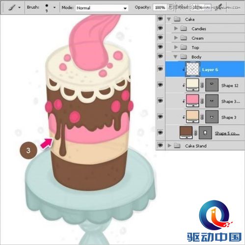 Photoshop绘制甜美精致的蛋糕教程,PS教程,思缘教程网
