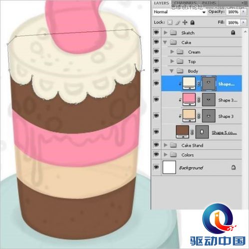 Photoshop绘制甜美精致的蛋糕教程,PS教程,思缘教程网