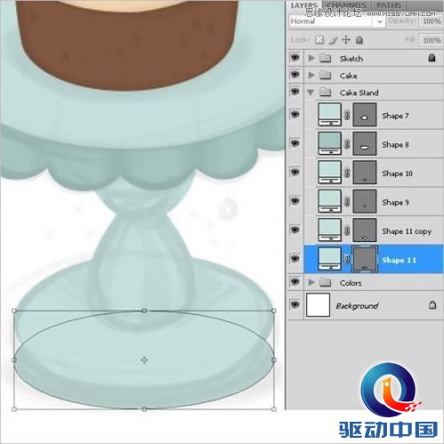 Photoshop绘制甜美精致的蛋糕教程,PS教程,思缘教程网