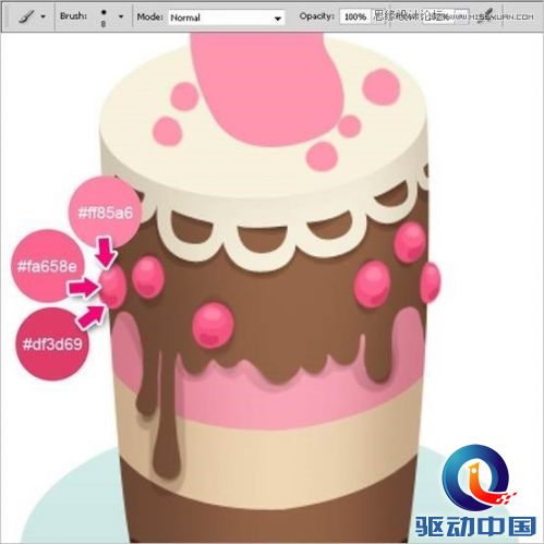 Photoshop绘制甜美精致的蛋糕教程,PS教程,思缘教程网