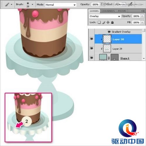 Photoshop绘制甜美精致的蛋糕教程,PS教程,思缘教程网