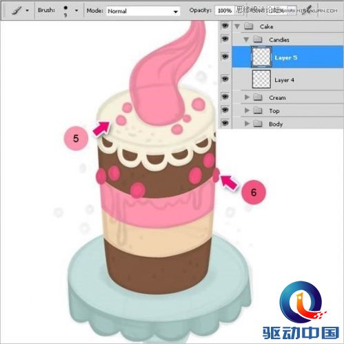 Photoshop绘制甜美精致的蛋糕教程,PS教程,思缘教程网