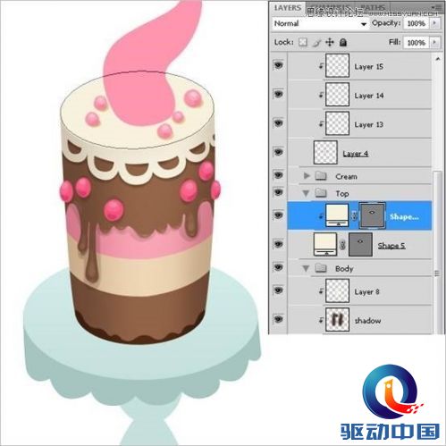 Photoshop绘制甜美精致的蛋糕教程,PS教程,思缘教程网