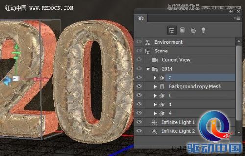 Photoshop制作艺术玻璃质感的立体字教程,PS教程,思缘教程网