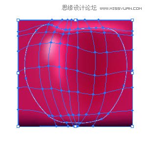 Illustrator使用渐变网格绘制逼真的红苹果,PS教程,思缘教程网