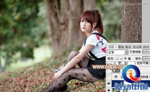 Photoshop调出外景女孩中性暖色效果,PS教程,思缘教程网