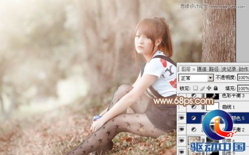 Photoshop调出外景女孩中性暖色效果,PS教程,思缘教程网