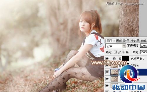 Photoshop调出外景女孩中性暖色效果,PS教程,思缘教程网