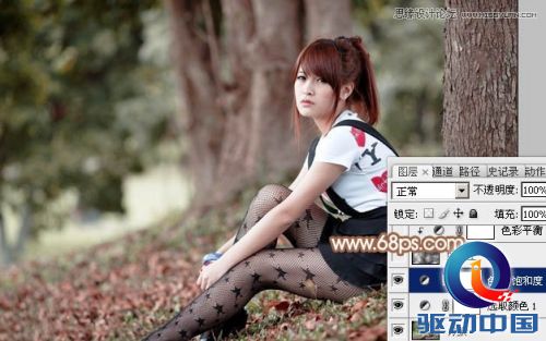 Photoshop调出外景女孩中性暖色效果,PS教程,思缘教程网