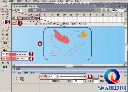 Flash教程：制作卡通风格的飞舞小鸟,PS教程,思缘教程网