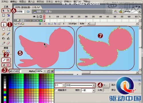 Flash教程：制作卡通风格的飞舞小鸟,PS教程,思缘教程网