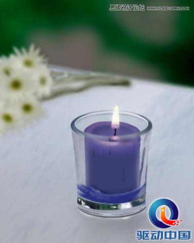 Photoshop绘制温馨的玻璃杯和烛光特效,PS教程,思缘教程网