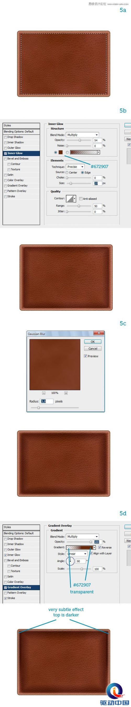 Photoshop设计超酷的皮质公文包图标,PS教程,思缘教程网