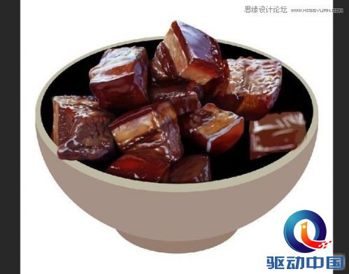 Photoshop鼠绘一碗逼真的红烧肉,PS教程,思缘教程网